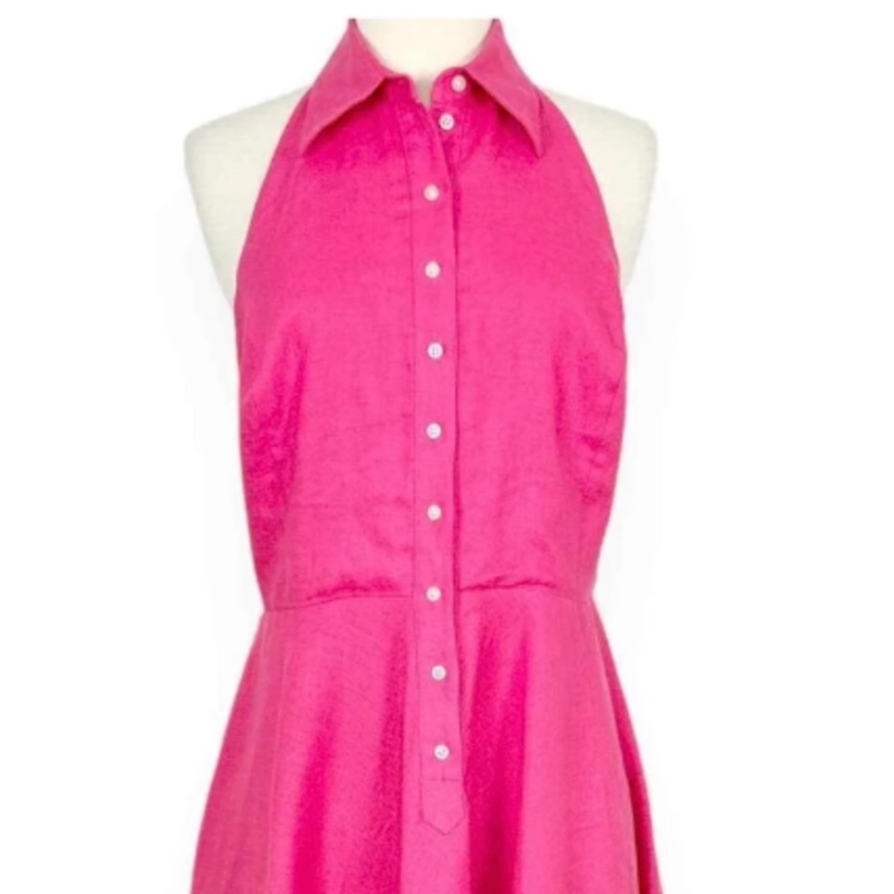 Lauren Ralph Lauren Pink Linen Halter Dress